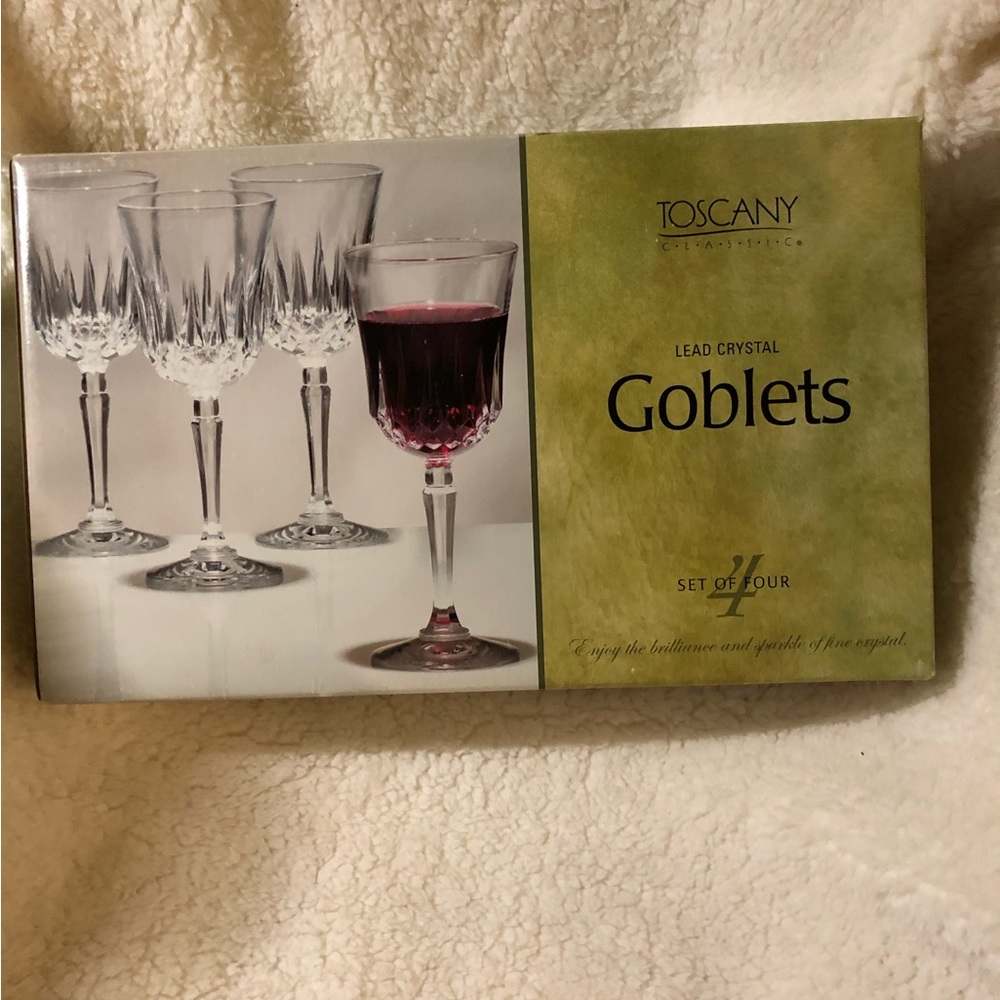 NWTLead Crystal Toscany Goblets